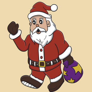 行走的圣诞老人形象