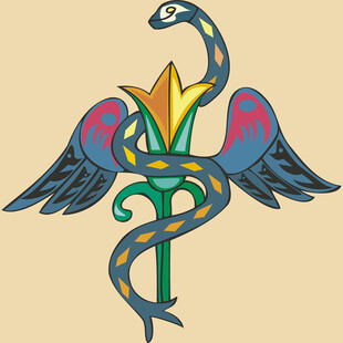 蛇杖医学符号图案