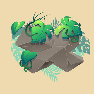 丛林中的神秘绿色生物