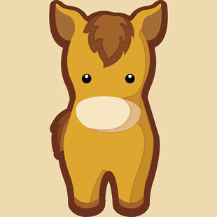 可爱卡通小马形象