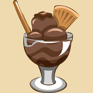 巧克力冰淇淋甜品杯