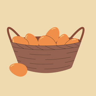木篮中的饱满橙子
