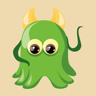 可爱小怪兽插画形象