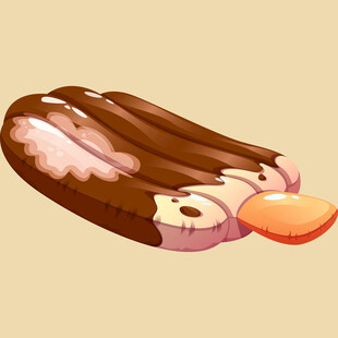 巧克力淋面夹心冰淇淋