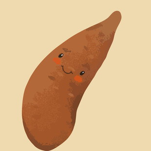可爱拟人化红薯插画