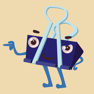 可爱回形针卡通形象