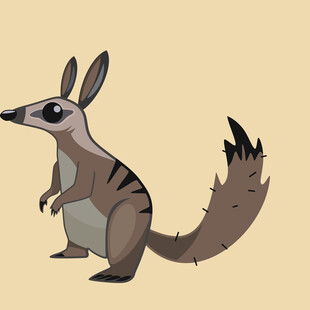 卡通袋食蚁兽形象展示