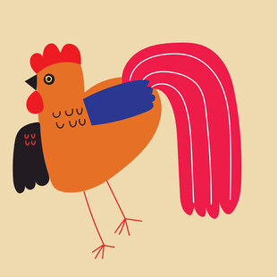 卡通公鸡形象