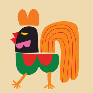 卡通公鸡形象设计