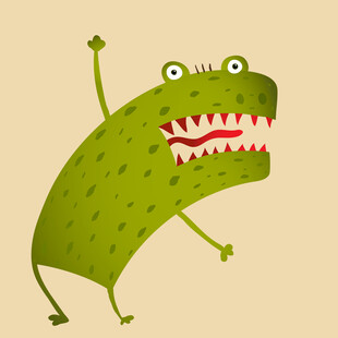 卡通鳄鱼形象活力满满