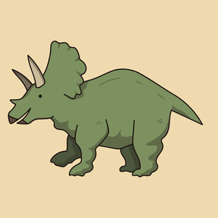 卡通形象的三角龙