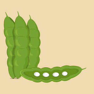 新鲜饱满的绿色豆角