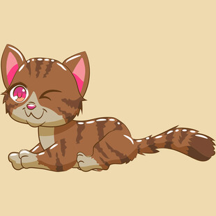 趴着的可爱猫咪