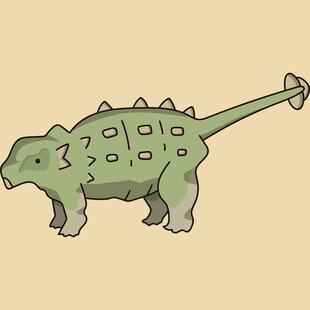卡通造型的绿色恐龙