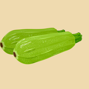 鲜绿西葫芦