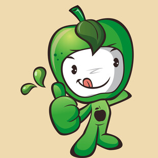 可爱青苹果卡通形象