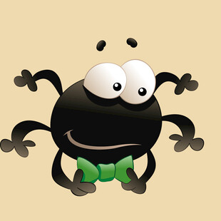 可爱黑蜘蛛卡通形象