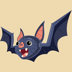 可爱卡通蝙蝠形象