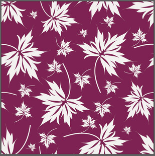 紫色背景枫叶花卉图案