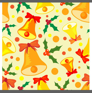 圣诞铃铛节日装饰图案