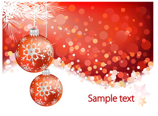 圣诞红色背景装饰图片