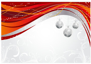 动感线条与装饰球背景图