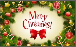 圣诞节日装饰背景图