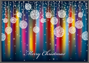 圣诞节日梦幻彩灯背景