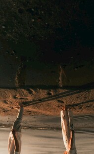  漠中古老的木质结构遗迹