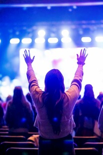 观众在演出中热情欢呼