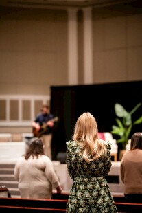 观众在会场专注观看表演