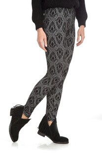 女士几何图案紧身裤穿搭