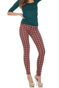 女士时尚格纹紧身裤穿搭