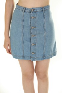 蓝色牛仔短裙展示