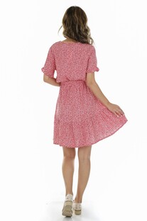 粉色连衣裙女士背影展示