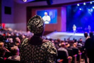 观众席上观看演出的人群