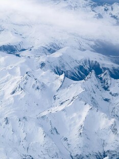 俯瞰壮丽雪山美景