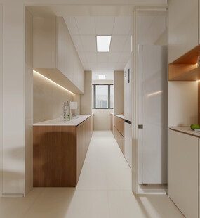 现代简约风格狭长厨房空间