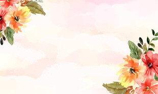 水彩花卉背景图