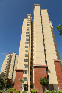 高层住宅楼外观景观