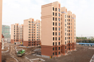 新建住宅小区施工现场