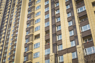 高层住宅楼外观景观