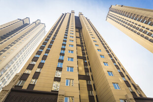 高层住宅楼外观景观