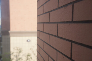 棕色砖墙外观特写