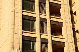 现代建筑外立面局部特写