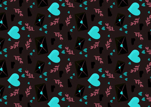 心形图案深色背景纹理