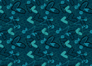 蓝绿色调抽象图案纹理