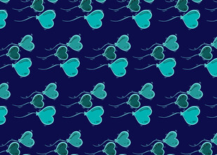 蓝色背景心形图案纹理