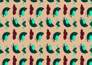 多彩仙人掌图案背景