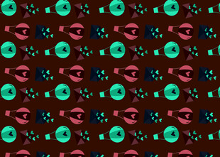 多彩圆形图案背景纹理